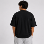 Black Basic Oversized Heavy T-Shirt 1