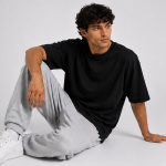 Black Basic Oversized Heavy T-Shirt 1