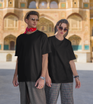 Black Basic Oversized T-Shirt 1