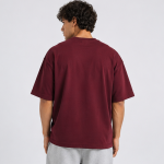 Burgundy Basic Oversized Heavy T-Shirt 1