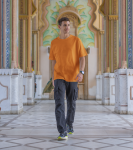 Orange Basic Oversized T-Shirt 1