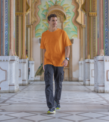 Orange Basic Oversized T-Shirt