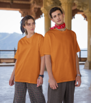 Orange Basic Oversized T-Shirt 1