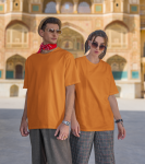 Orange Basic Oversized T-Shirt 1