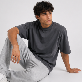 Slate Gray Basic Oversized Heavy Blend T-Shirt