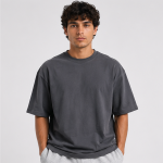 Slate Gray Basic Oversized Heavy T-Shirt 1
