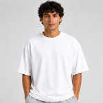 White Basic Oversized Heavy T-Shirt 1