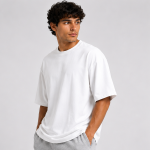 White Basic Oversized Heavy T-Shirt 1