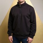Aalamey Basic Quarter-Zip Sweatshirt – Claret
