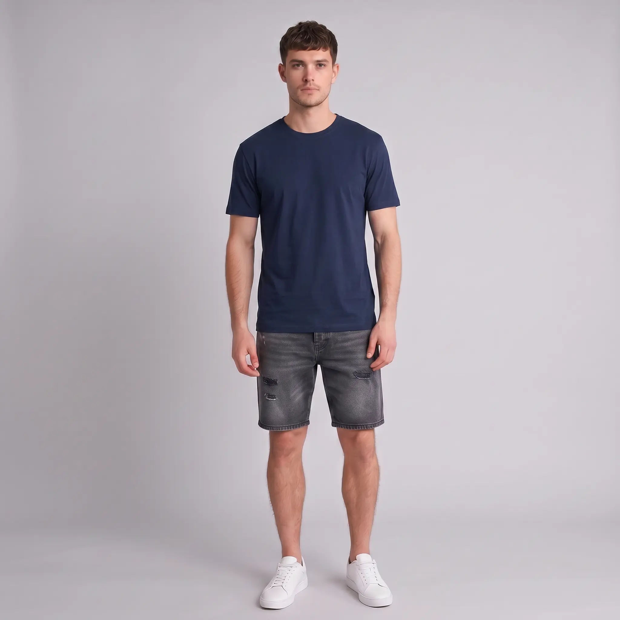 Navy Blue Regular Fit T-Shirt 3
