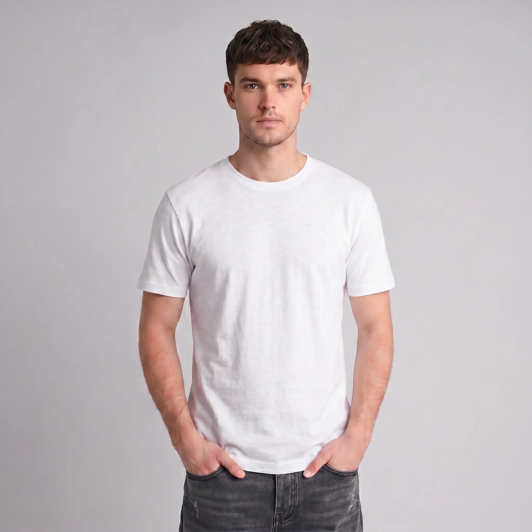 White Regular Fit T-Shirt 5