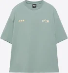 Pull&Bear STWD star T-Shirt in Turquoise