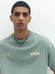 Pull&Bear STWD star T-Shirt in Turquoise