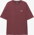 Pull&Bear Shirt ‘STWD’ in Burgundy
