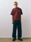 Pull&Bear Shirt ‘STWD’ in Burgundy